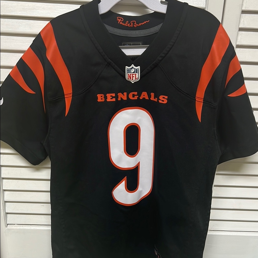 Youth NFL Bengals Black and Orange Jersey Authentic Team Apparel